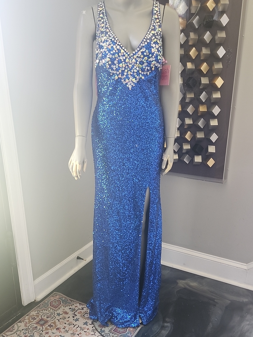 Blush Prom By Alexia Sequin Jeweled Dress Sz12 NWT